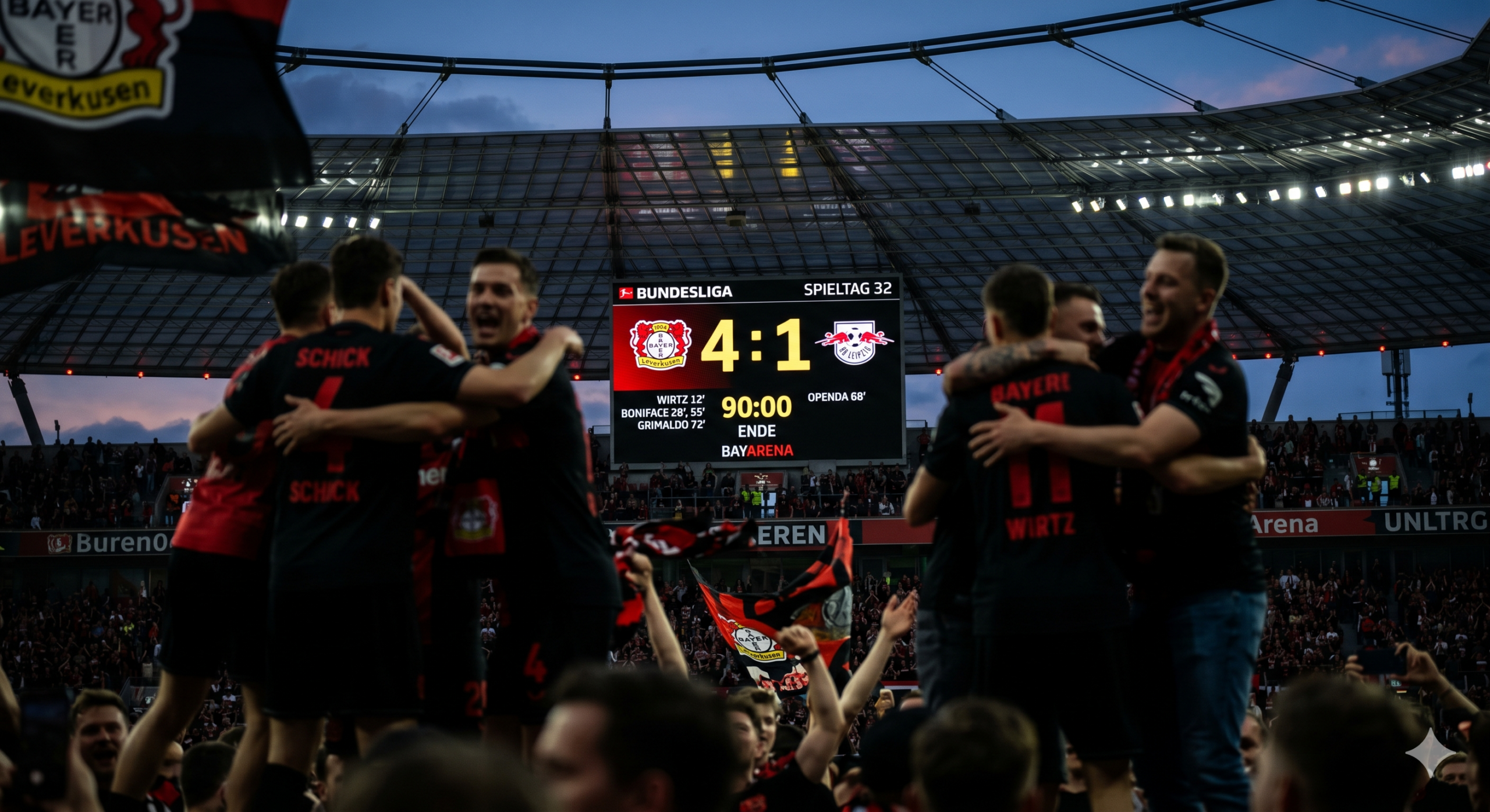 Bayer 04 Leverkusen schlägt Leipzig:Kurs Königsklasse